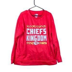 Team Apparel NFL Womens Sweatshirt Red Cheifs Kingdom Pullover Fleece Medium